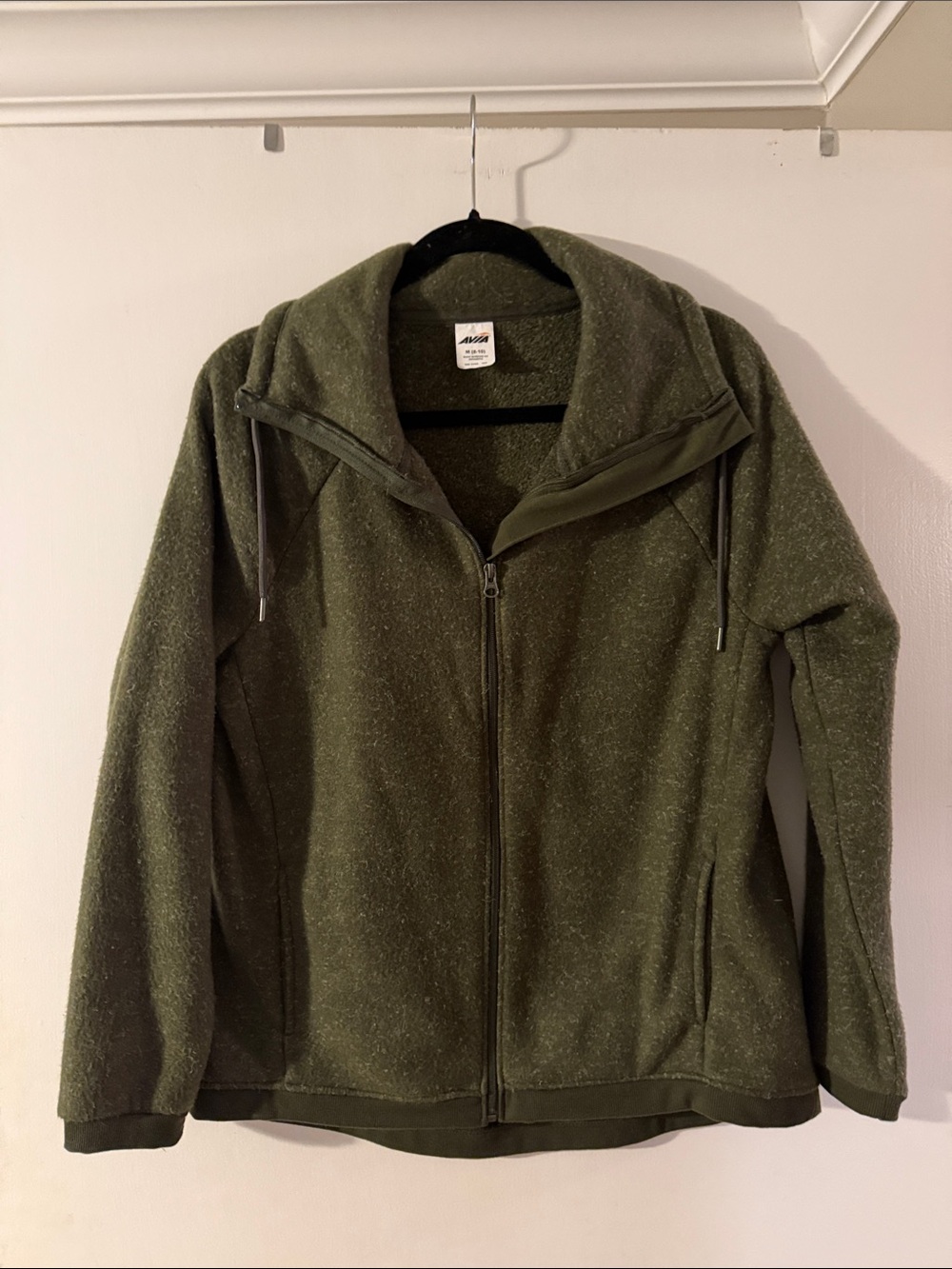 Avia women's Olive Green Full-Zip Fleece Jacket Medium